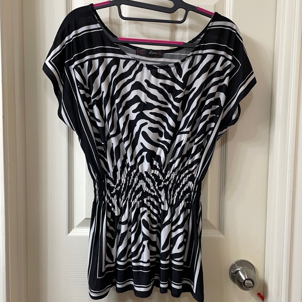 HeartSoul Zebra print top